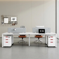 Meubles de bureau modernes avec cloison de séparation, armoire à tiroirs mobile pour poste de travail de bureau multi-personnes