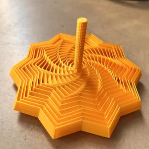 Estrella Sensorial Expandible Antiestrés - Juguete de Descompresión con Diseño de Torre de Rábano Impreso en 3D, Regalo para Oficina y Hogar - Product Image 2