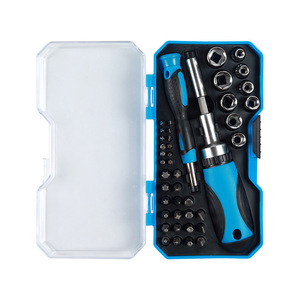 Jeu de douilles à cliquet multifonctionnel Hf236, 1/4 po, en acier, outil de réparation portable pour la maison - Product Image 1