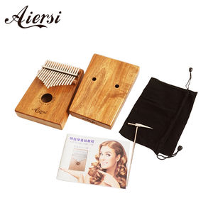 Kalimba Marca Aiersi Hecha en China, Kalimba Koa de 17 Teclas, Piano de Pulgar, Instrumentos Musicales con Libro, Martillo y Bolsa - Product Image 1