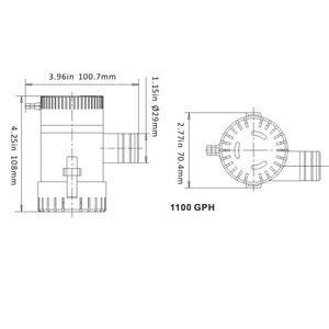 Bilge <b>Pump</b> 350 500 750 1100 Gph <b>12V</b> 24V DC Marine Boat Water <b>Pump</b> With Hose And Wire For Boat Use - Product Image 2