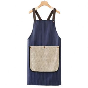 Nouveau style 2025 – Tablier de cuisine haut de gamme en toile pour homme, jeune, avec serviette de nettoyage épaisse détachable, imperméable et résistante à l'huile - Product Image 2