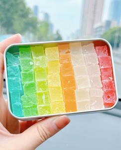 Caramelo de cristal popular al por mayor OEM empaquetado individualmente gemas para masticar con sabor a fruta dulces de cubitos de hielo en embalaje de bolsa - Product Image 2