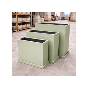 Pots de jardin en fibre de verre durables, légers, écologiques, sculptés à la main, personnalisés, OEM, ODM, prix de gros - Product Image 1