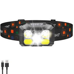 Lampes de travail portables LED COB 300 lumens, rechargeables par USB, magnétiques, alarme rouge d'avertissement, camping d'urgence, IP44, 4+3 modes, 200 m - Product Image 1