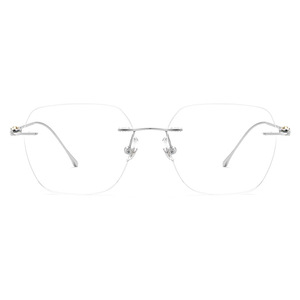 Lunettes de vue sans monture Sven Titanium ovales pour hommes, protection anti-lumière bleue 8906 Danyang - Product Image 4