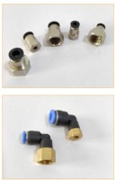 Raccord pneumatique à filetage interne M5 M6 M10, coudé droit, connecteur rapide à emboîtement 1/8 1/4 pouce pour distribution pneumatique