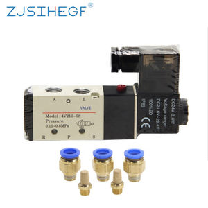 Válvula Neumática ZJSIHEGF AC 220V 4V210-08 de 5 Vías y <span class=keywords><strong>2</strong></span> Posiciones, 1/4\", Magnética, para Aire y Gas, DC12V 24V AC110V 220V - Product Image 5