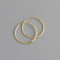 Boucles d'oreilles minimalistes en argent sterling 925 plaqué or 18 carats