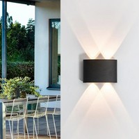 Lampe murale moderne en aluminium LED pour extérieur et intérieur, IP65, blanc/noir, pour la maison, les escaliers, la chambre à coucher, le chevet, la salle de bain
