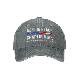 Cappellino da Baseball Unisex Turning Point Forever Charlie Kirk in Denim Lavato e Invecchiato con Ricamo a Mano, 6 Pannelli, in Cotone, Casual - Product Image 6