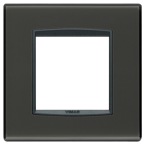 Vimar Wall <b>Switch</b> <b>Plate</b> 9.6x9.6 Cm Antracite Finish Classic Series - Product Image 1