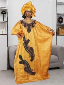 Vestido de noche Vestido de moda Flor de agarre inferior Estampado dorado Bata de moda - Product Image 2