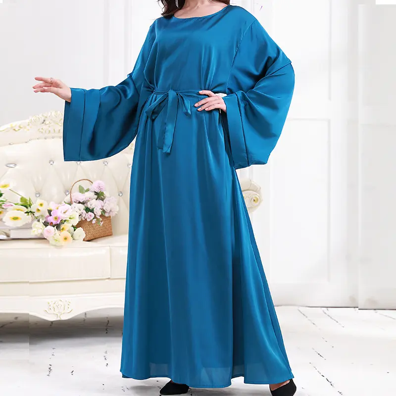 Beliebte grenz überschreitende Abaya Dubai Türkei einfarbig einfach bescheiden Kaftan islamische Kleidung Abaya muslimische Kleider für Frauen