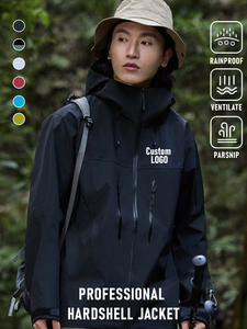 Women's Men's Waterproof Rain Jacket Lightweight Hooded <strong>Windbreaker</strong> for Outdoor Activities for Hiking Running Daily Casual Wear - Product Image 5