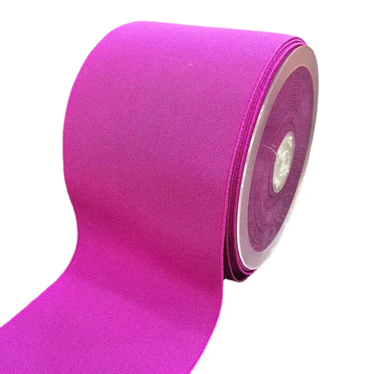 Super Wide 12.5CM Multi-color Elastic Polyester Knitting Belt Shuttleless Belt