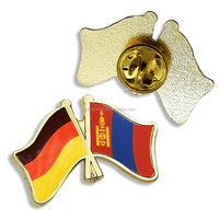 Insignia de Mapa de República Dominicana con Precio Directo de Fábrica, Insignia de Solapa con Bandera Nacional de Metal OEM/ODM con Cierre de Mariposa
