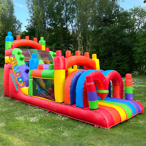 Structure gonflable double toboggan avec mur d'escalade <span class=keywords><strong>pour</strong></span> événements, fêtes d'<span class=keywords><strong>anniversaire</strong></span> et festivals – Toboggan commercial double voie humide/sec - Product Image 3
