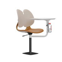 Chaise de salle à manger empilable à pieds arqués, chaise de bureau ergonomique avec dossier, chaise de formation pour salle de classe, design moderne et minimaliste en plastique