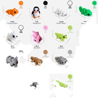 Adornos de Animales - Estatuas Decorativas de Plástico Coloridas Estilo Dibujos Animados, Incluyendo Perros, Gatos, Conejos, Dinosaurios, etc.