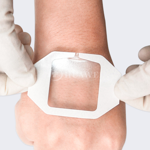 Film Sekali Pakai Bahan Transparan Bernapas Huawei Chg <span class=keywords><strong>I.v.</strong></span> Perban Fiksasi Luka Kanula Transparan dengan Lubang - Product Image 1