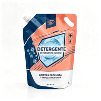 Pochette souple portable imprimée en couleur de 3 L en PET avec bouchon de 16 mm pour détergent