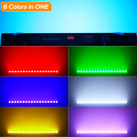 Lot de 2 barres de lumière LED 6-en-1 RGBWAUV 180W avec contrôle DMX pour événements, spectacles, DJ, concerts - Projecteurs de scène à LED pour éclairage mural