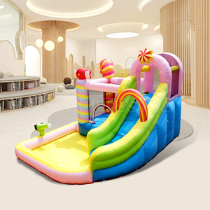 Balita bouncing rumah bola Pit tiup perosotan lompat rumah goyang dengan Blower untuk anak-anak - Product Image 5