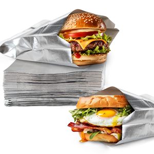 Logo personalizzato stampato a prova di grasso Hamburger pacchetto Sandwich Kraft cibo foglio di alluminio imballaggio a prova di olio per Hamburger sacchetto di <span class=keywords><strong>carta</strong></span> - Product Image 1