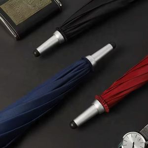 Parapluie de golf semi-automatique, armature en acier, diamètre ouvert 120 cm, 8 baleines, panneaux en fibre de verre et pongé, poignée en caoutchouc assortie - Product Image 4