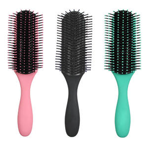 Brosse à <span class=keywords><strong>cheveux</strong></span> 9 rangées pour hommes et femmes, <span class=keywords><strong>cheveux</strong></span> longs, courts et fins, épais, secs ou humides, sans statique et résistant à la chaleur, brosse à <span class=keywords><strong>cheveux</strong></span> démêlante. - Product Image 1