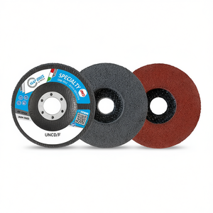 Disque à lamelles non tissé Fervi pour ponçage, fabriqué en Italie, modèle UNCD/F115F, pour finition sans fer, spécialité 115 mm - Product Image 2