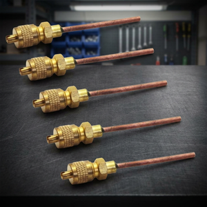 Lot de 5 vannes d'accès au service C398 avec 3 tiges 1/4 SAE x 1/8 OD en laiton - Product Image 3