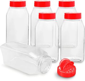 Clear Empty Spice <b>Bottles</b> 500ml Plastic PET Salt Shaker Spice Jar - Product Image 1