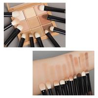 Pinceaux à paupières de luxe personnalisés avec logo, poils de chèvre/synthétiques, ensemble de pinceaux à paupières, maquillage OEM, marque privée professionnelle