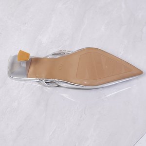 Pointed <strong>Toe</strong> Slip-On D'Orsay Stiletto <strong>Heels</strong> Single Pair Summer Sandals Half Slippers <strong>Platform</strong> <strong>Open</strong> Back New Spring Style - Product Image 6