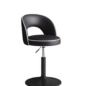 Modern Nordic Black Adjustable Bar <b>Stool</b> for Home Bar Simple Black Finish Counter Height Bar Chair - Product Image 2
