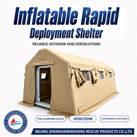 Tente gonflable de secours d'urgence professionnelle |   Résistant au vent, grade 10, installation rapide |   Abri de secours médical en cas de catastrophe ISO