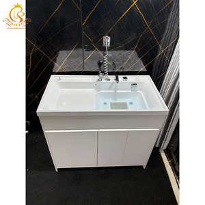 Mueble de Baño para Mascotas, Lavabo de Acrílico Ecológico, Resistente al Agua, de Lujo, para Perros y Gatos - Product Image 2