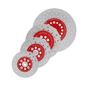 SHDIATOOL meule diamantée brasée sous vide Double face disque de coupe et de meulage lame de <span class=keywords><strong>scie</strong></span> disque de polissage avec bride M14 - Product Image 1
