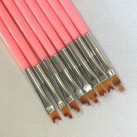 Lot de 8 pinceaux professionnels pour nail art, manche en nylon souple, 40g, pour fleurs, usage DIY UV, fourni directement par l'usine pour l'export.