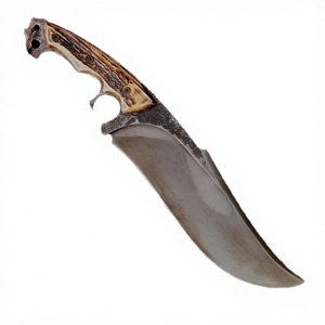 Cuchillo Plegable Free Wolf de 7.8 Pulgadas con Hoja de Acero de Damasco y Borde Dentado - Cuchillo de Camping OEM de Alta Calidad para Bricolaje - Product Image 4