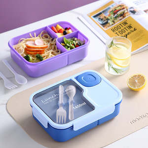 Custom Logo Plastic Leak Proof <b>Microwavable</b> Compartment Bento <b>Lunch</b> <b>Box</b> OEM ODM Freezer Safe Reusable Private Label Packaging - Product Image 2