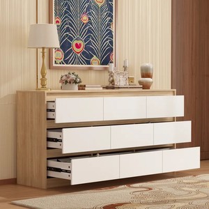 Antiguo dormitorio de madera contrachapada 9 cajones tocador de almacenamiento barato <span class=keywords><strong>Oficina</strong></span> plegable Simple armario Vintage cómoda para sala de estar - Product Image 2