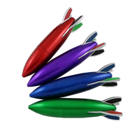 Nouveauté Stylo Bille Promotionnel de Luxe en Plastique, Forme Fusée de Chasse Guidée, Multicolore, Pointe Balle 1.0mm, Encre Noire 4