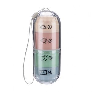 Boîte à pilules portable en plastique à 4 compartiments pour la vente en gros hebdomadaire - Product Image 4