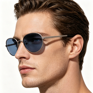 Occhiali da Sole in Metallo Ovali di Alta Qualità, Fatti a Mano in Giappone, Design Italiano Vintage, Lunettes Gafas Personalizadas <span class=keywords><strong>Bottega</strong></span> Slim - Product Image 6