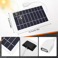 Panel Solar Portátil AIsmartLink, Versátil, Eficiente y Duradero, 5V2W, Panel de Carga de Emergencia de Silicio Monocristalino
