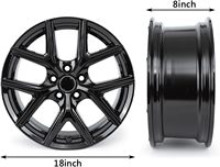 Rines de Aleación Forjada de 18 Pulgadas, 5x112 5x114.3, de 1 Pieza, Negros, Multirradio, Ligeros, para Autos de Pasajeros