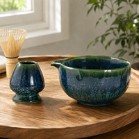 Bol à matcha en céramique artisanal avec logo personnalisé OEM, élégant bol en porcelaine Chawan pour la cérémonie du matcha